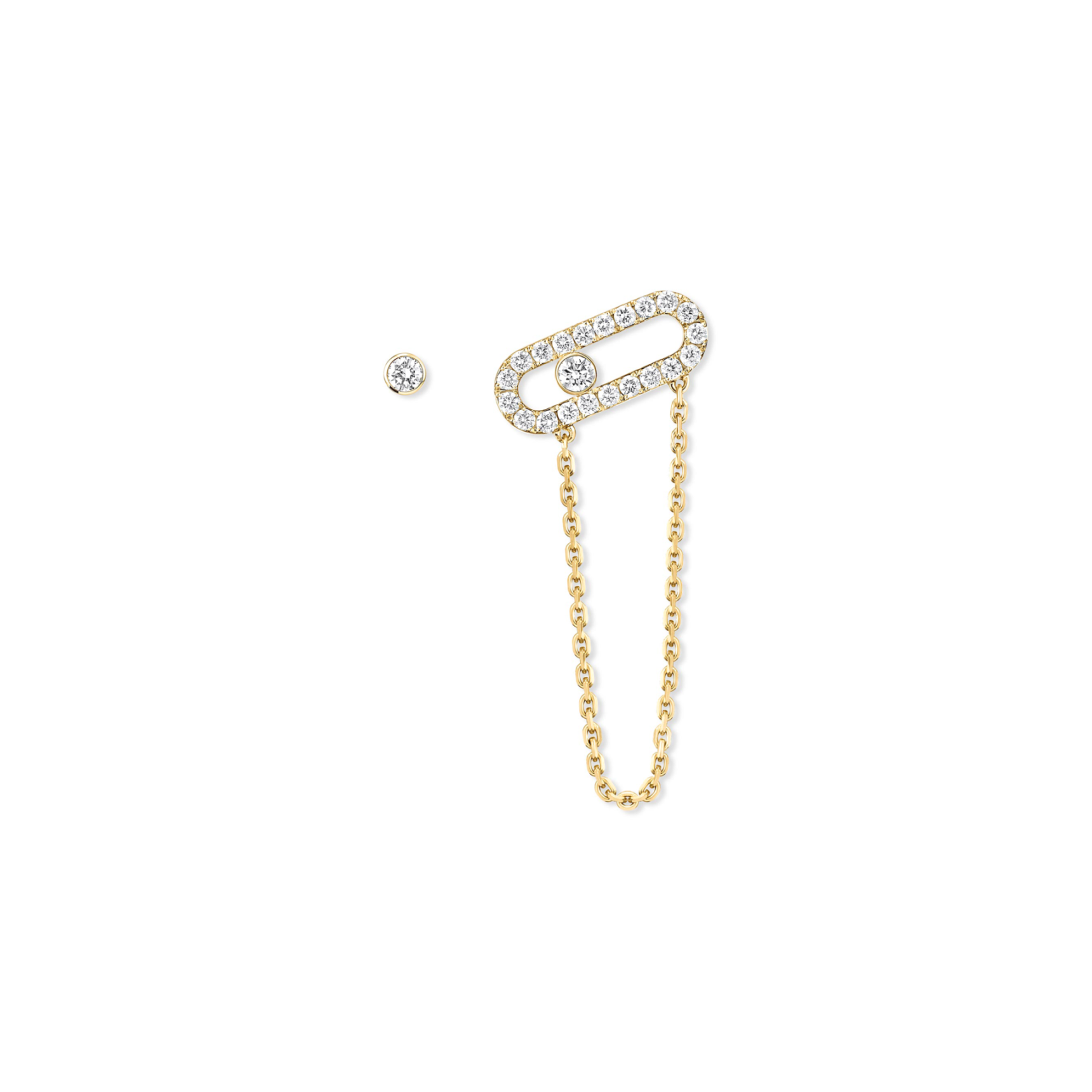 Mes1kaa move uno chain and stud earrings 12146